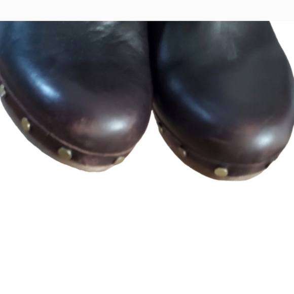 UGG Leather Chocolate Brown Chunky High Platform Boot 9 - Picture 4 of 11